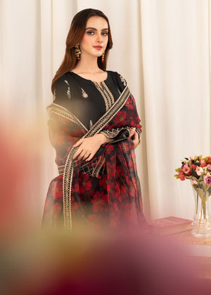 Black Kurta Set for Women
