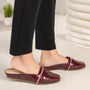 Maroon Mules for Women