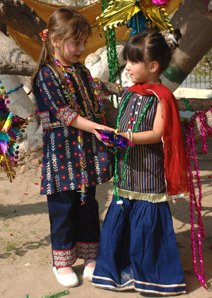 Dark blue Kurta Set for Girl