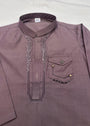 Plum Kurta Set for Boy