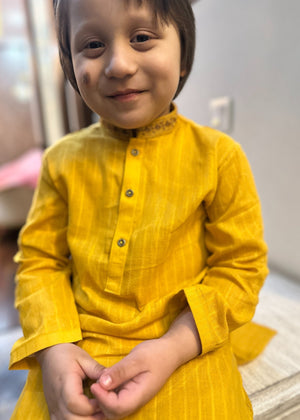 Mustard Kurta Set for Boy