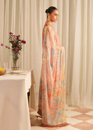 Coral orange Unstitched for Women