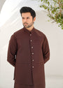 Dark brown Waistcoat for Men