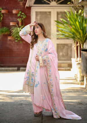 Baby pink Unstitched for Women
