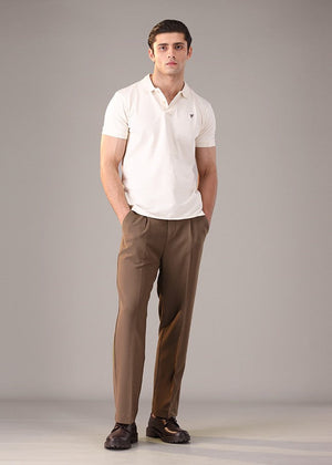 Cream Polo Shirt for Men