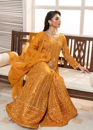 Mustard Angrakha for Women