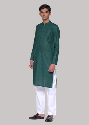 Bottle green Kurta for Men
