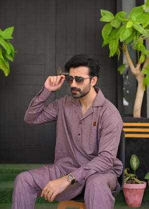 Mauve Kurta Set for Men