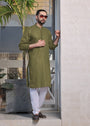 Olive green Kurta Set for Men