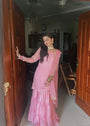 Pastel pink Gharara for Women