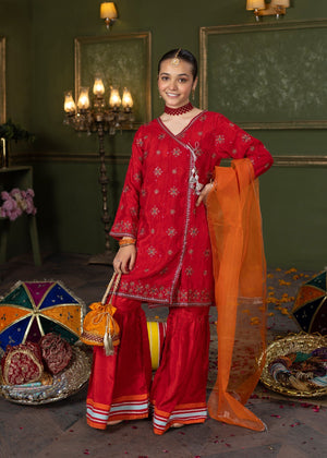 Red Angrakha for Girl