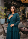 Bottle green Dress for Women