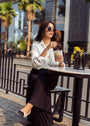 Jet black Trousers for Women