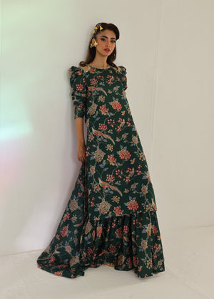 Bottle green Gharara for Women
