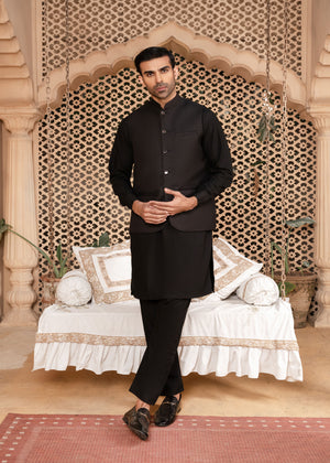 Black Waistcoat for Men