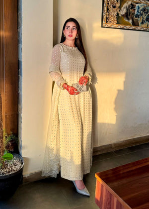 Cream Kurta Set for Women