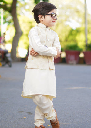 Off-white Waistcoat for Boy
