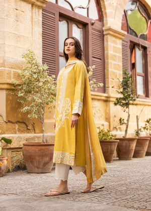 Lemon yellow Kurta Set for Women