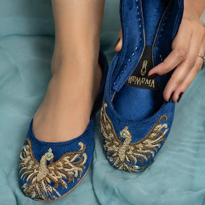 Royal blue Khussa for Women