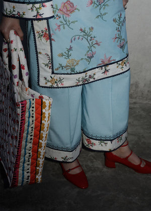 Sky blue Kurta Set for Women