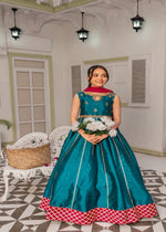 Sea green Anarkali for Girl