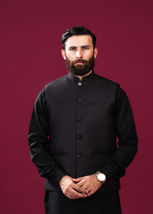 Black Waistcoat for Men