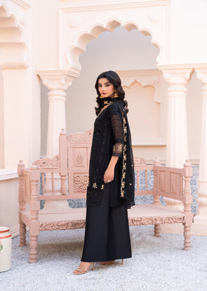 Black Kurta Set for Women