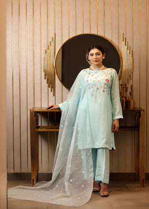 Ice blue Kurta Set for Women