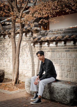 Black Kurta Set for Men