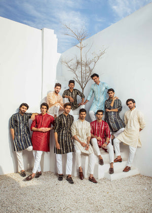 Red Kurta Set for Men