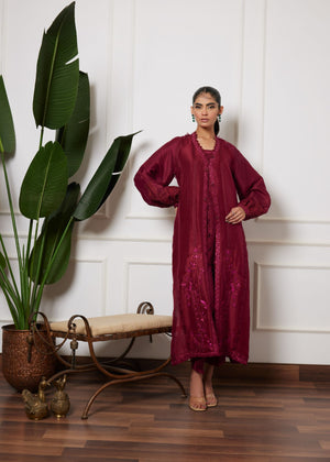 Red Kurta Set for Women
