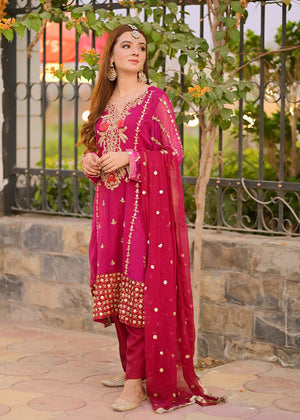 Cherry red Kurta Set for Women