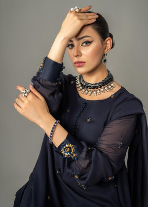 Midnight blue Kurta Set for Women