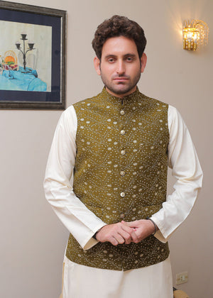 Green Waistcoat for Men