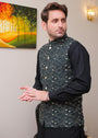 Dark green Waistcoat for Men