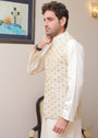 Cream Waistcoat for Men