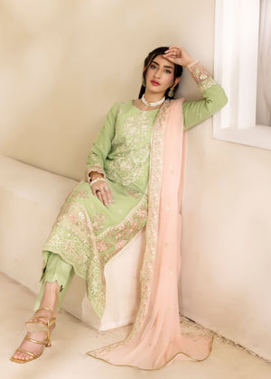 Pistachio green Kurta Set for Women