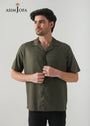 Olive green Casual Shirt for Men