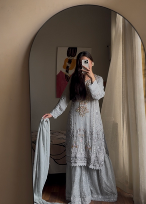 Grey Gharara for Women