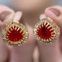 Ruby red Earrings for Women
