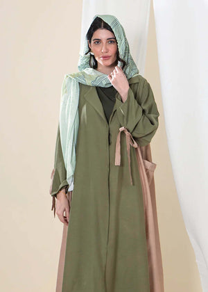 Avocado green Abaya for Women