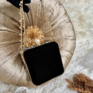 Jet black Clutch for Women