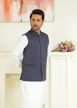 Slate grey Waistcoat for Men