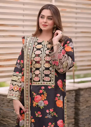 Black Kurta Set for Women