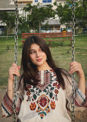 Beige Kurta Set for Women