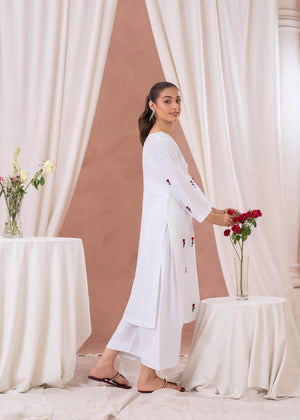 White Kurta Set for Women