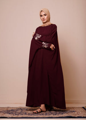 Maroon Abaya for Women