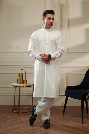 White Shalwar Kameez for Men