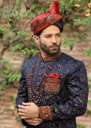 Royal blue Sherwani for Men