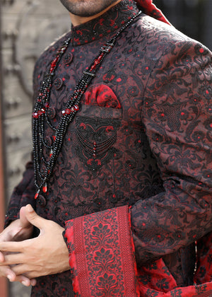 Maroon Sherwani for Men